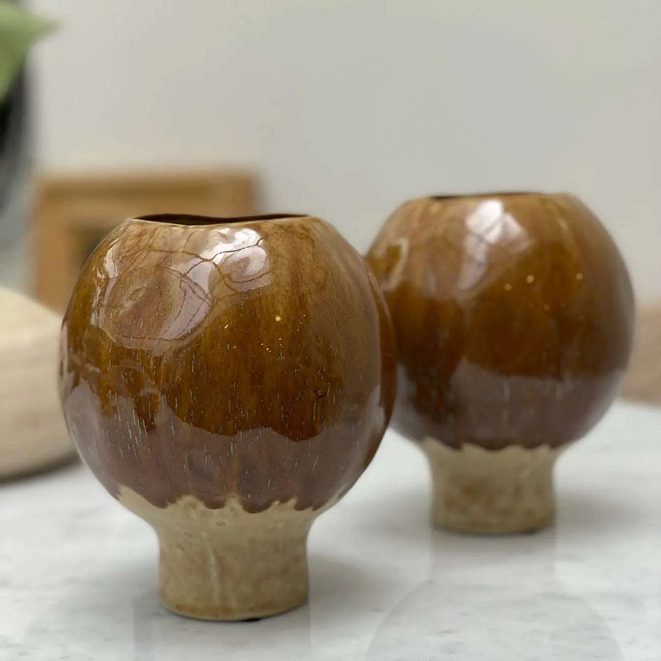 Florero Hongo Moca marzoatelier