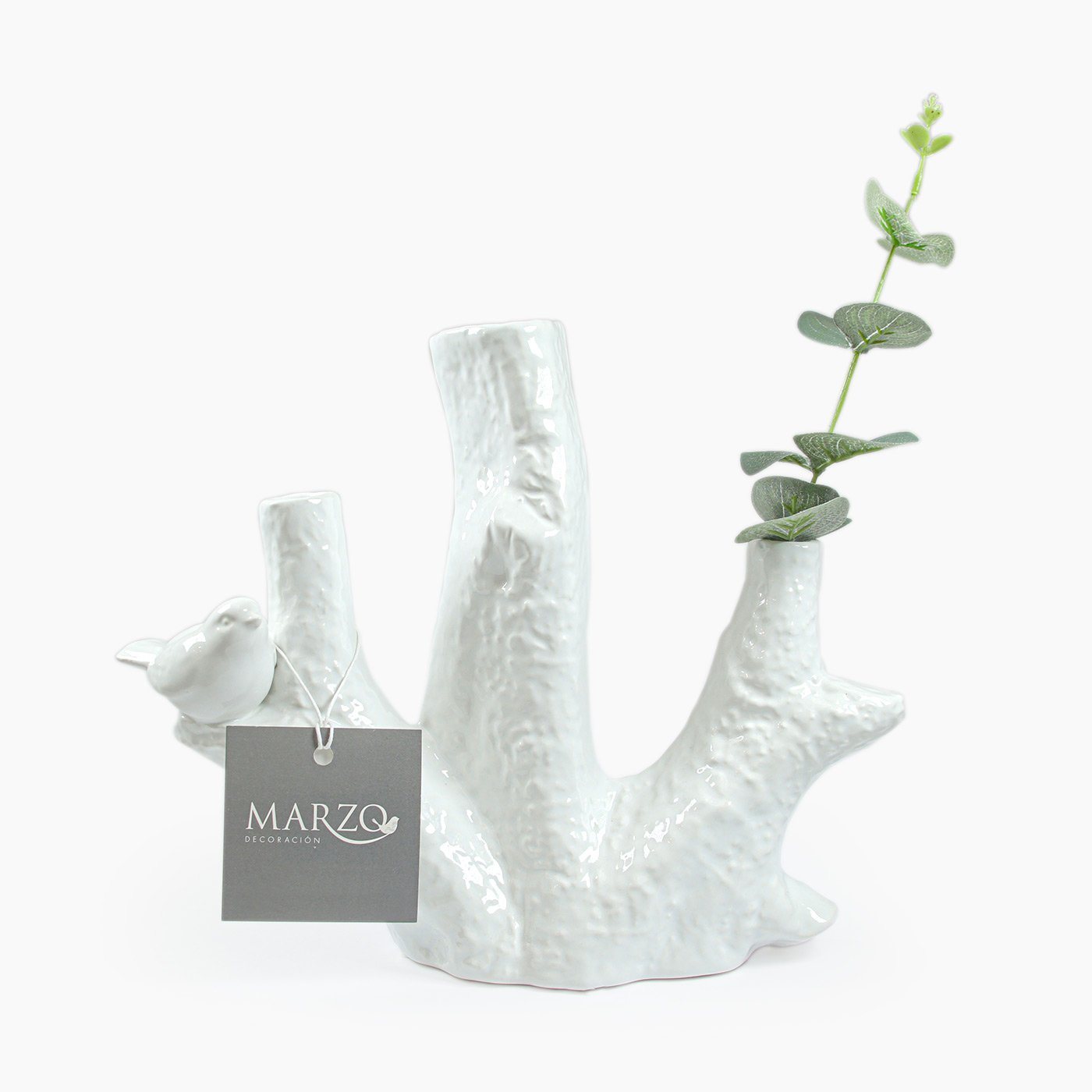 Florero Tronco Pajaro marzoatelier