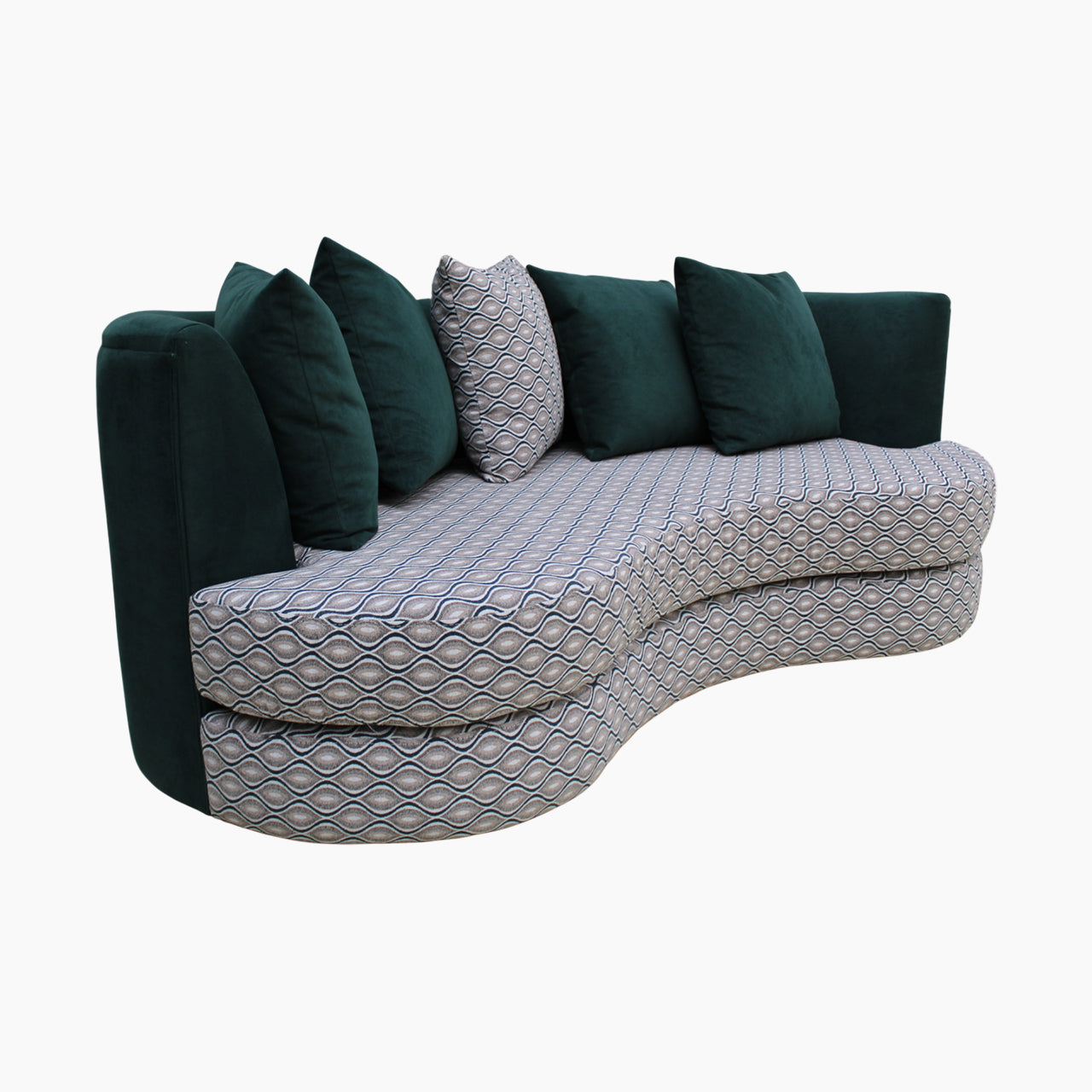 Sofá green curvo