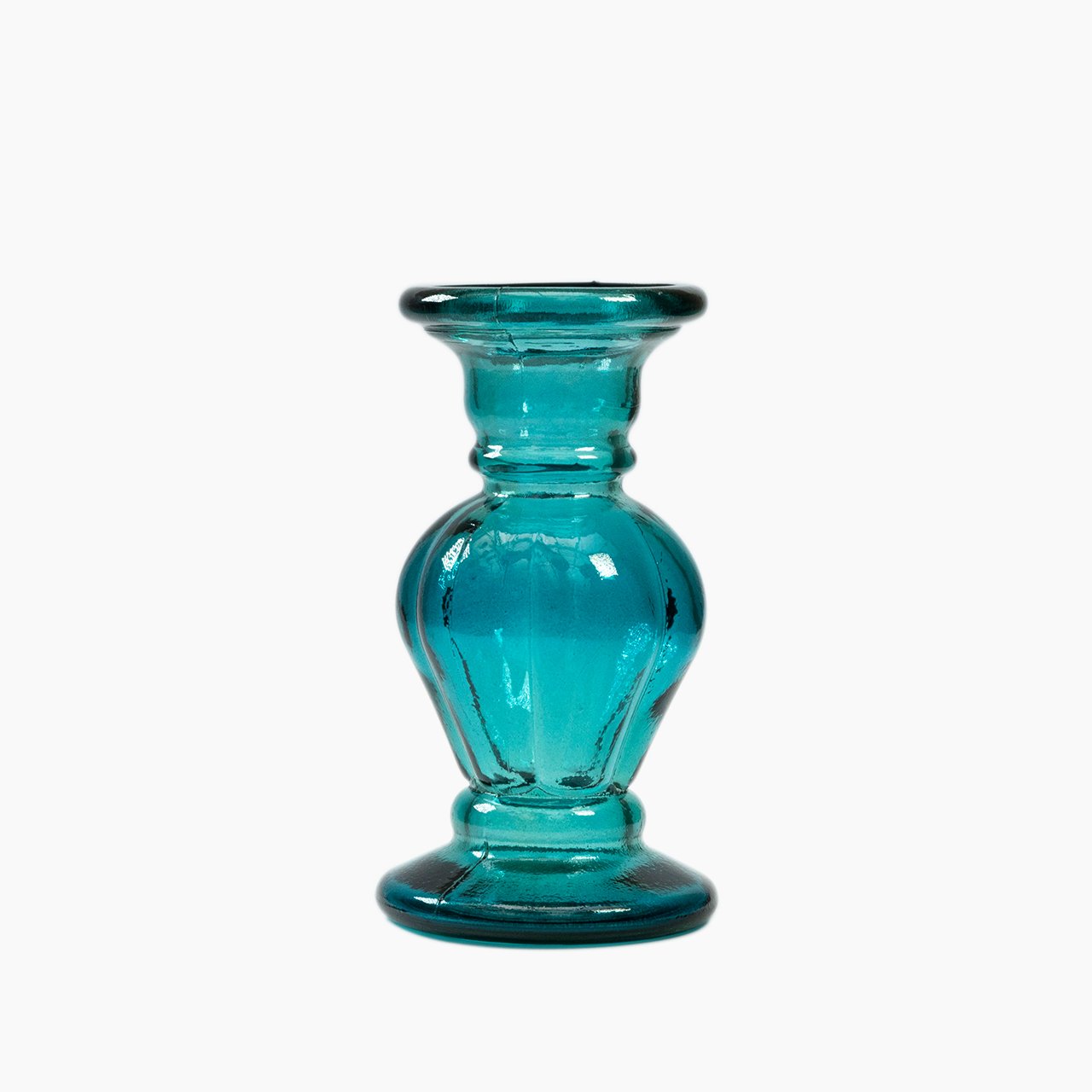 Candelabro / florero de vidrio Azul Alma
