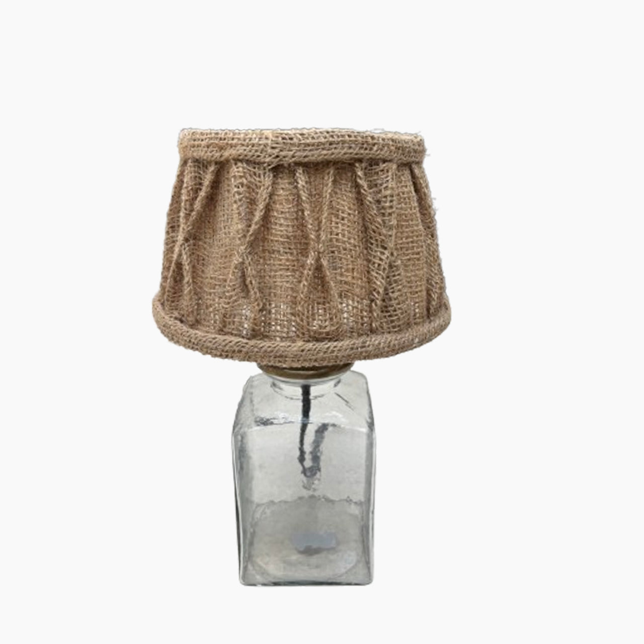 Lámpara de Mesa vidrio yute